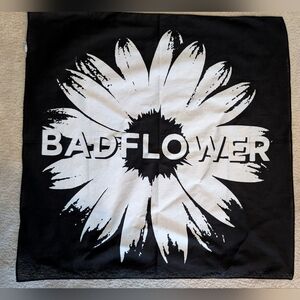 Nwot Badflower Bandana Band Merch Black Cotton
